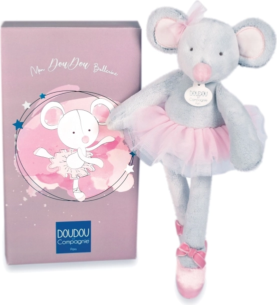 Doudou dovanų rinkinys – pliušinė balerinos pelytė