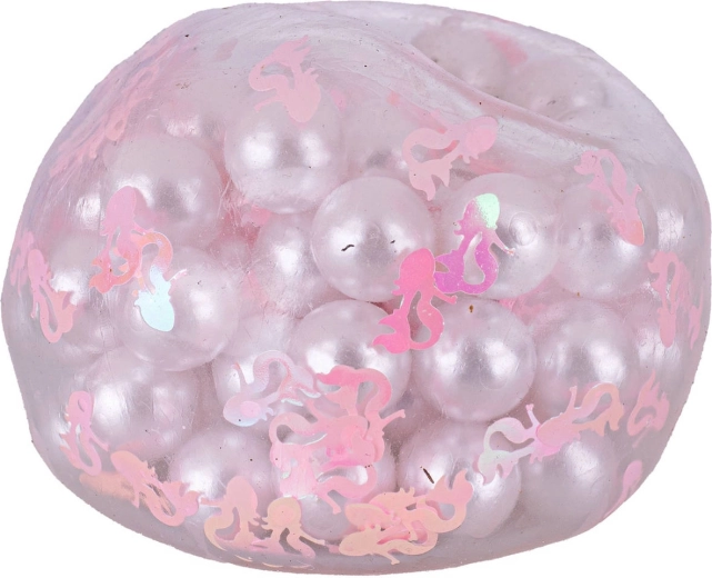 Glittering appearance and moving filling