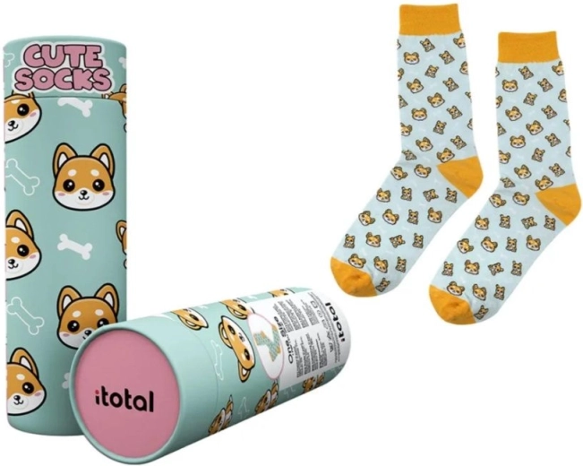 Cotton socks with dogs