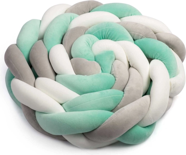 Stylish knitted design in mint–gray tones