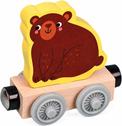 Colorful animals on the carriages