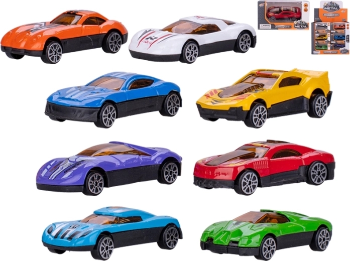 Metalinis lenktyninis automobilis 7 cm su laisva eiga