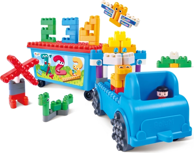 PolyM Building Set Tow Truck with Numbers