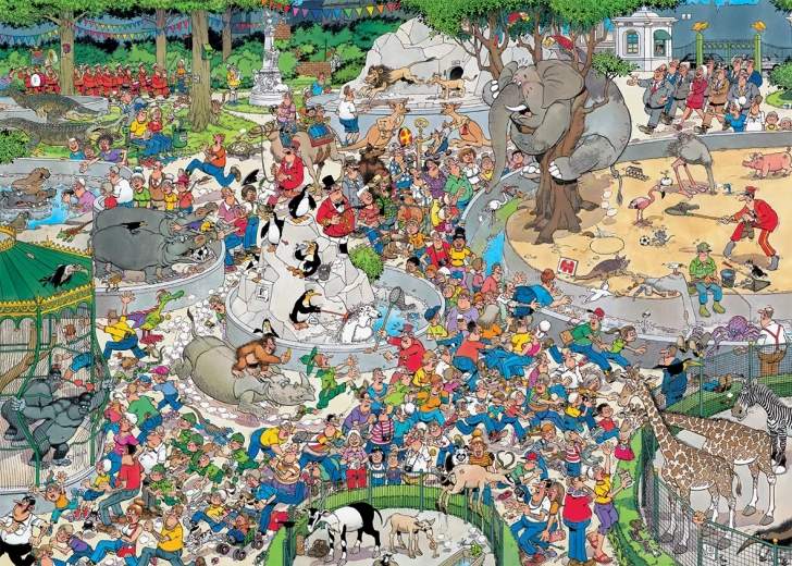Jumbo Jan van Haasteren Zoologijos sodas XL dėlionė 500 detalių