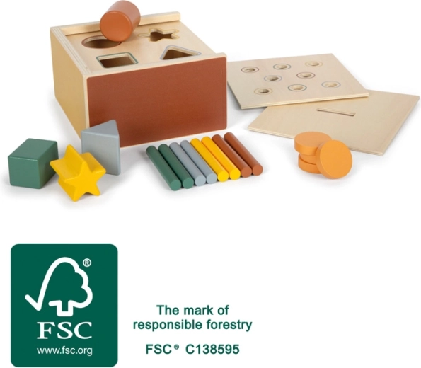 Montessori multifunctional shape box small foot