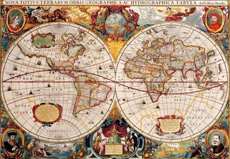 Bluebird puzzle ancient world map 1000 pieces