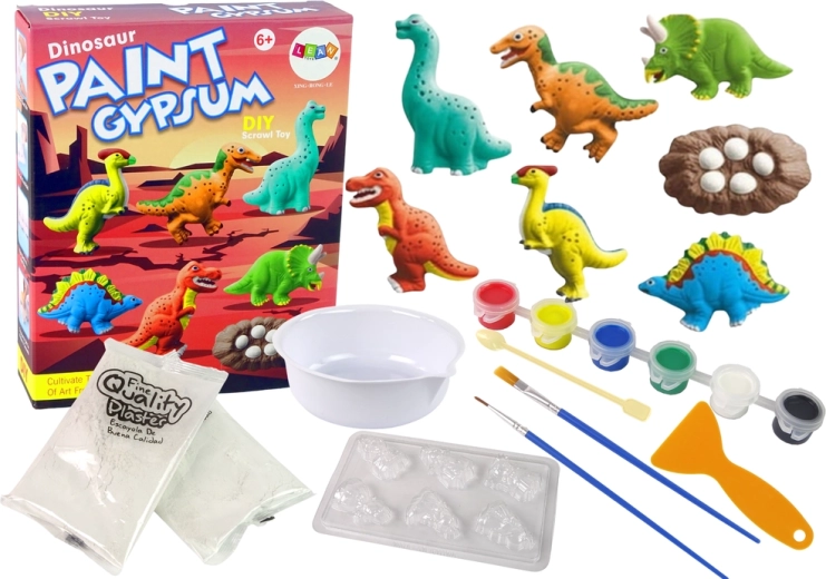 Pasidaryk pats gipsinis dinozaurų rinkinys dažymui