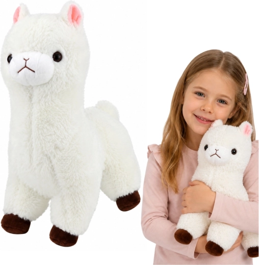 Plush alpaca cuddle toy, white 28 cm - 1 piece