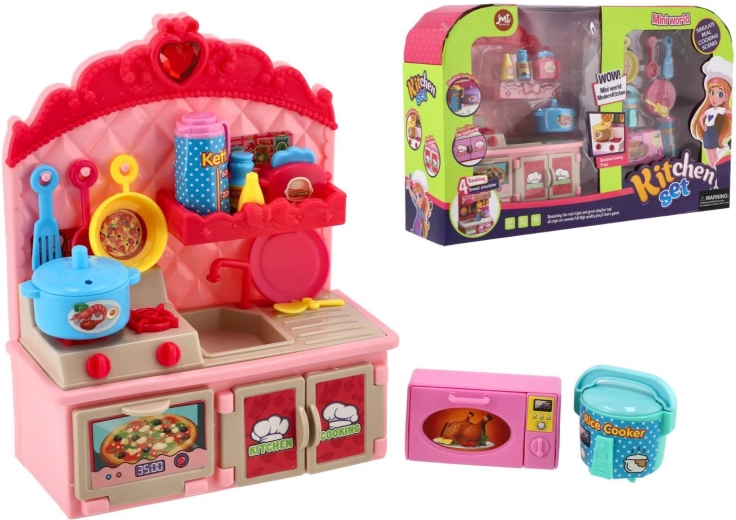 children's kitchen set with accessories in a box