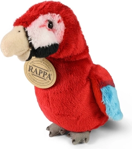 Plush red macaw 15 cm eco-friendly