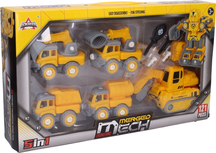 Buildable Screw-Together Car Robot 5-in-1