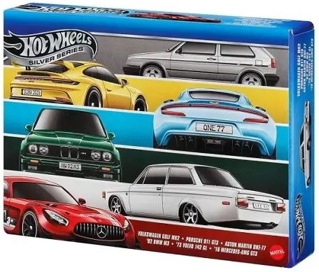 Hot Wheels Silver Series Euro Style automobiliukų rinkinys – 6 vnt.