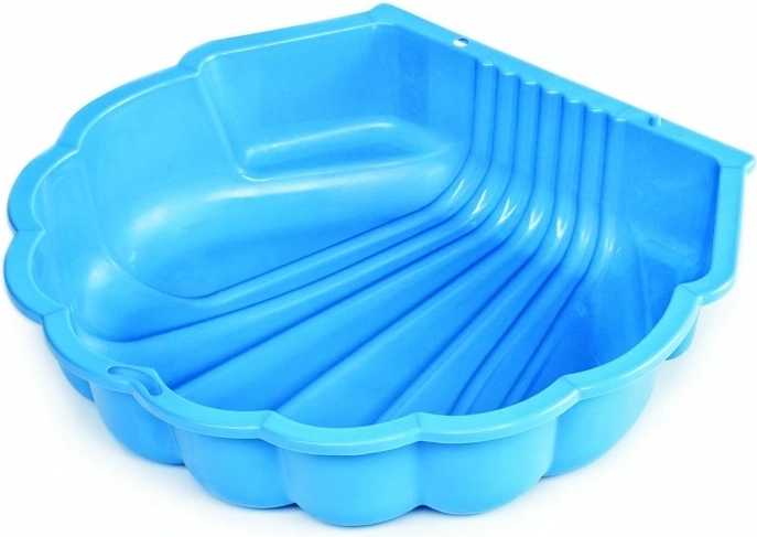 Plastic Shell-Shaped Sandbox with Cover, Blue