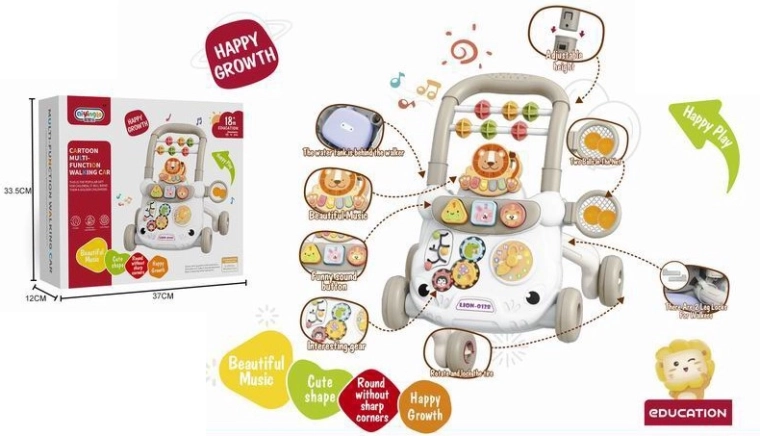 Interaktyvus vaikiškas stumdukas liūto formos