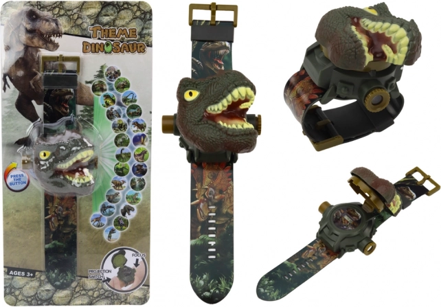 Laikrodis su 3D projektoriumi Dinozauras Tyrannosaurus Rex 22 cm