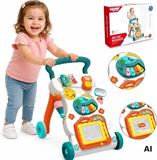 Woopie Baby musical walker with magnet board