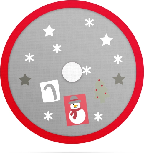 Christmas tree skirt, 97 cm, polyester, red and gray
