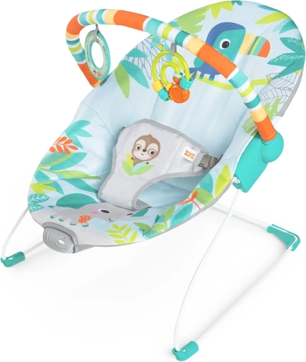 Vibruojantis vaikiškas gultukas Bright Starts Rainforest Vibes, 0–9 kg