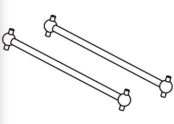 76 mm galinė varančioji ašis, skirta Voltage, Major ir Infect – 2 vnt.