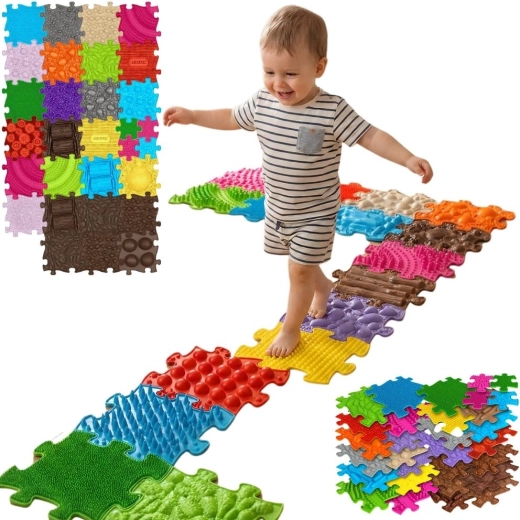 Woopie orthopedic sensorimotor mat Royal Puzzle, 26 pieces + 4 small
