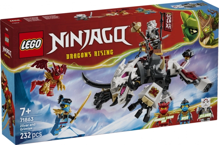 LEGO NINJAGO Zilvaras ir drakono pabaisa Grimtak