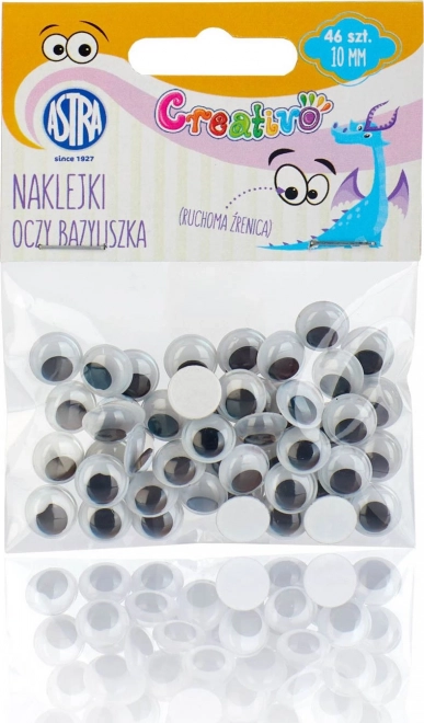 Savaime prilimpančios akys 10 mm ASTRA CREATIVO – Baziliskas