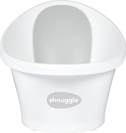 Shnuggle kūdikių vonelė su nugaros atrama – Balta/Pilka