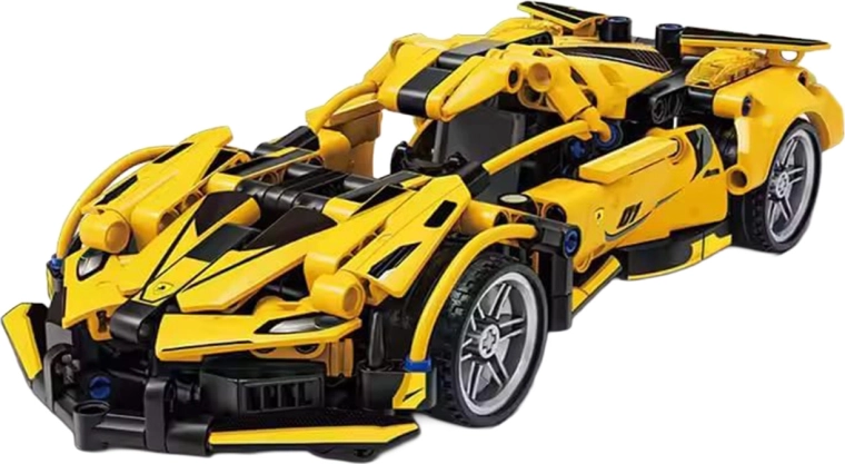 Construction set sports car yellow, 422 pieces