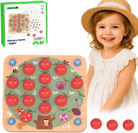 Wooden Memory Game Apples TOOKY TOY