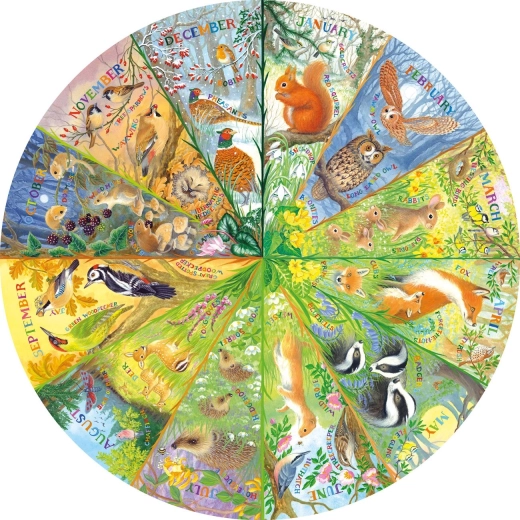 Round Puzzle Year in the Forest 500 Pieces GIBSONS