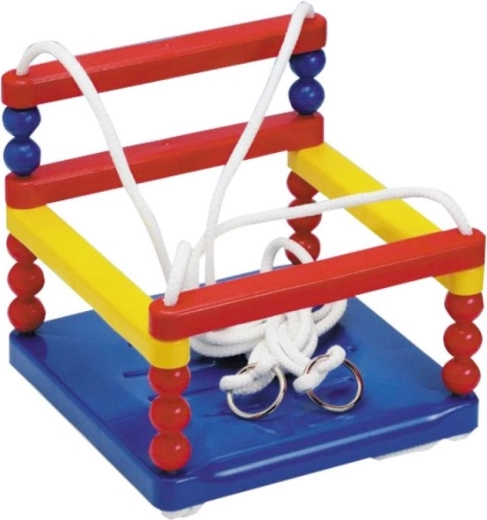 Children's swing with safety bar