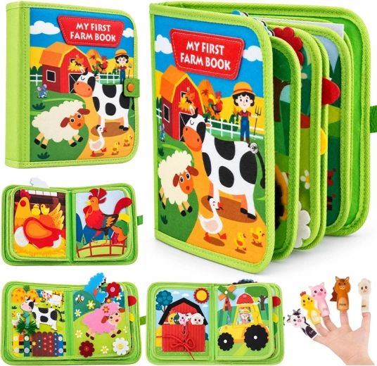 Farm Fabric Book for Toddlers