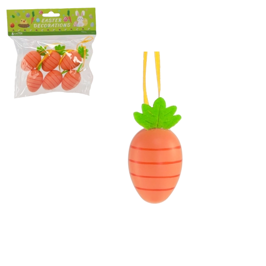 Dekoratyvinių morkyčių rinkinys su kilpele 3 × 4 cm – 6 vnt.