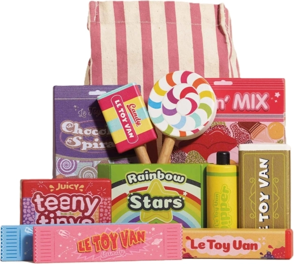 Le Toy Van wooden sweets set in a bag
