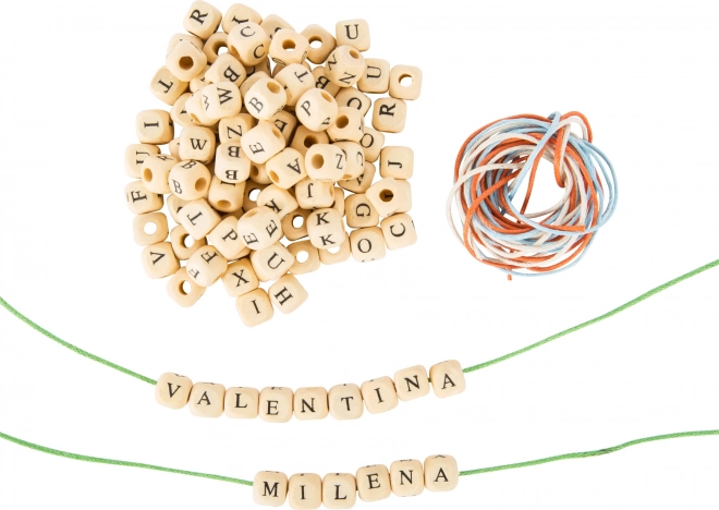 Mediniai veriamieji karoliukai su raidėmis small foot – rinkinys, 300 vnt.