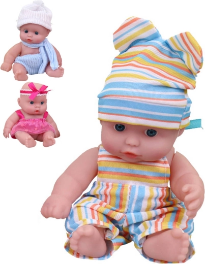 MaDe baby doll in a dress, 17 cm, assorted - 1 piece