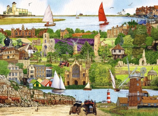 Dėlionė Ravensburger „Pabėgimas į Norfolką“ (500 detalių)