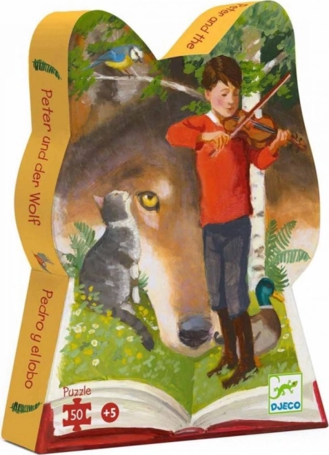 Panoramic Puzzle Peter and the Wolf 50 Pieces DJECO