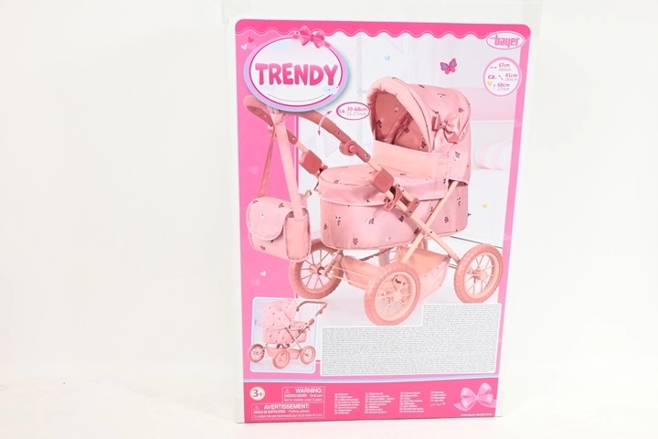 Bayer Design Trendy deep doll pram, pink