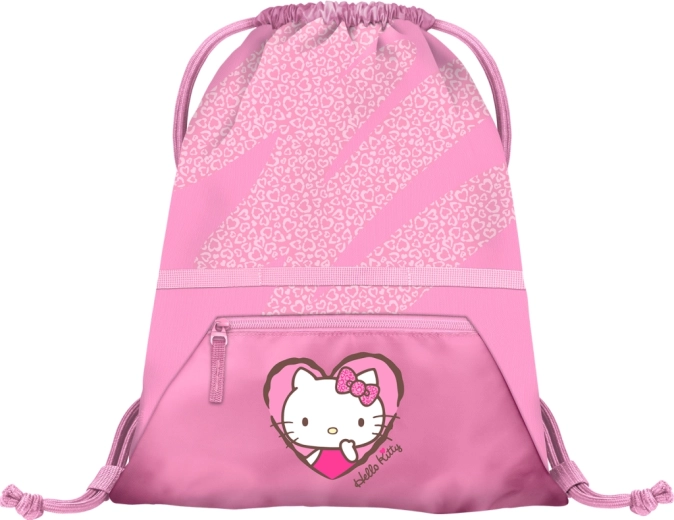 Baagl drawstring bag with pocket Hello Kitty Sweet Leopard