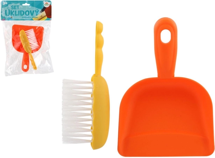 Vaikų valymo rinkinys – plastikinis šepetėlis ir semtuvėlis