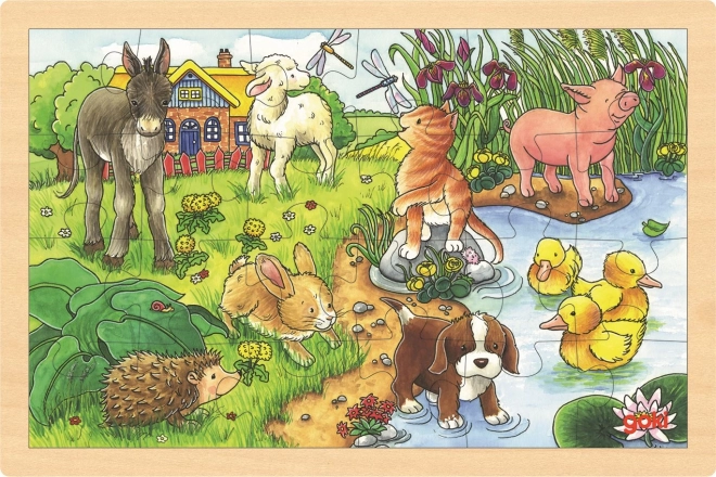 Medinė dėlionė „Ūkio jaunikliai“ – 24 detalės