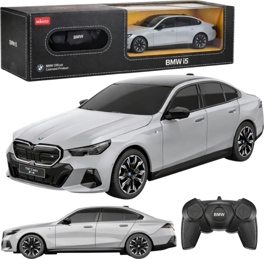 RC modelis BMW i5 1:24 pilkas – nuotoliniu būdu valdomas automobilis RASTAR