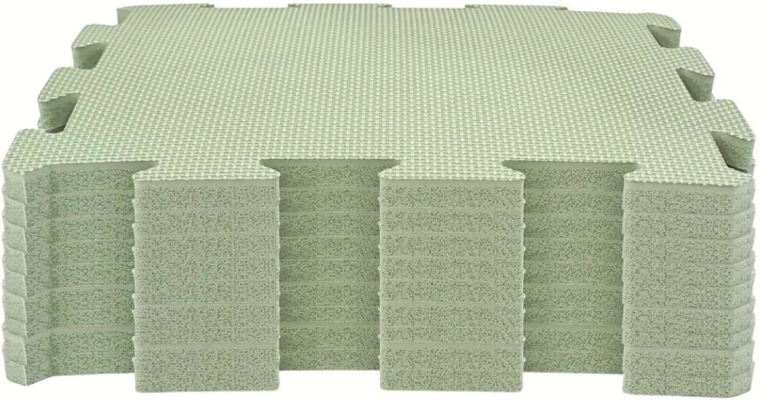 NIDO NIDO putplasčio žaidimų kilimėlis dėlionė, 9 dalys, sage green