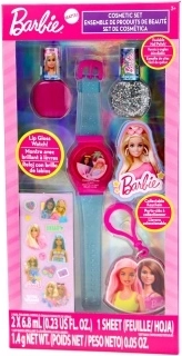 Barbie Cosmetic Set with Lip Gloss and Nail Polishes