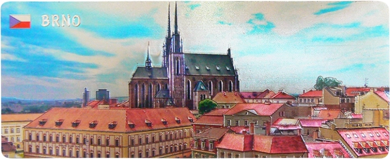 Magnetukas Brno – vaikų edukacinis magnetas šaldytuvui 6 × 8 cm