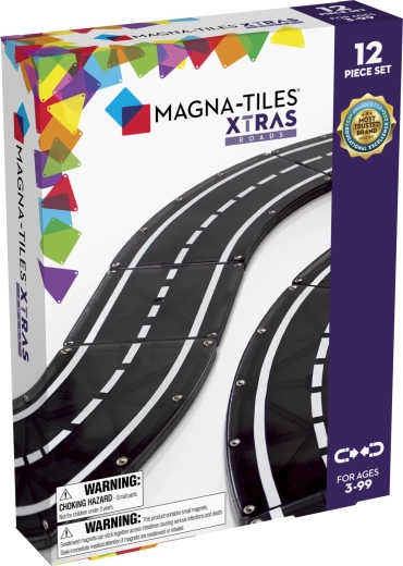 MAGNA-TILES magnetinis konstruktorius „Xtras Roads“, 12 detalių