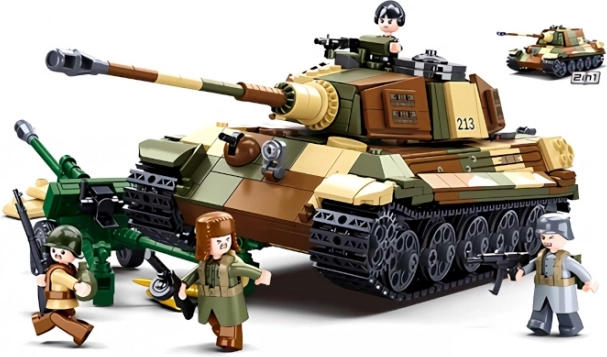 Sluban Battle of Budapest – German heavy tank TIGER II 2-in-1 building set
