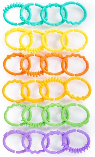 Bright Starts teething and linking C rings, set of 24 pcs
