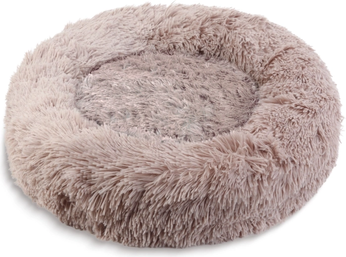 Round Dog Bed Size L, 70 cm, Light Brown